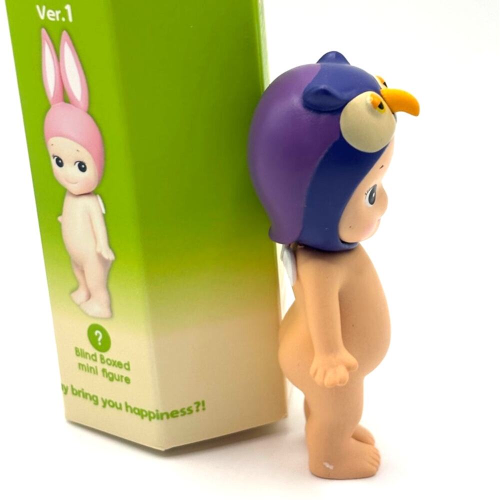 New Kawaii Cupid Angel Mini Figure in Purple Owl Costume, Cute Toy, Gift - Picture 4 of 5